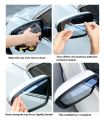 2PCS Clear With Logo Car Waterproof Rearview Mirror Rain Sun Covers Protection Enhances Safe Driving in Rain For HAVAL.