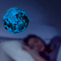 Creative Cartoon Wall Stickers Blue Light Luminous Moon Living Room Bedroom Simple Study Dining Room Wall Stickers.