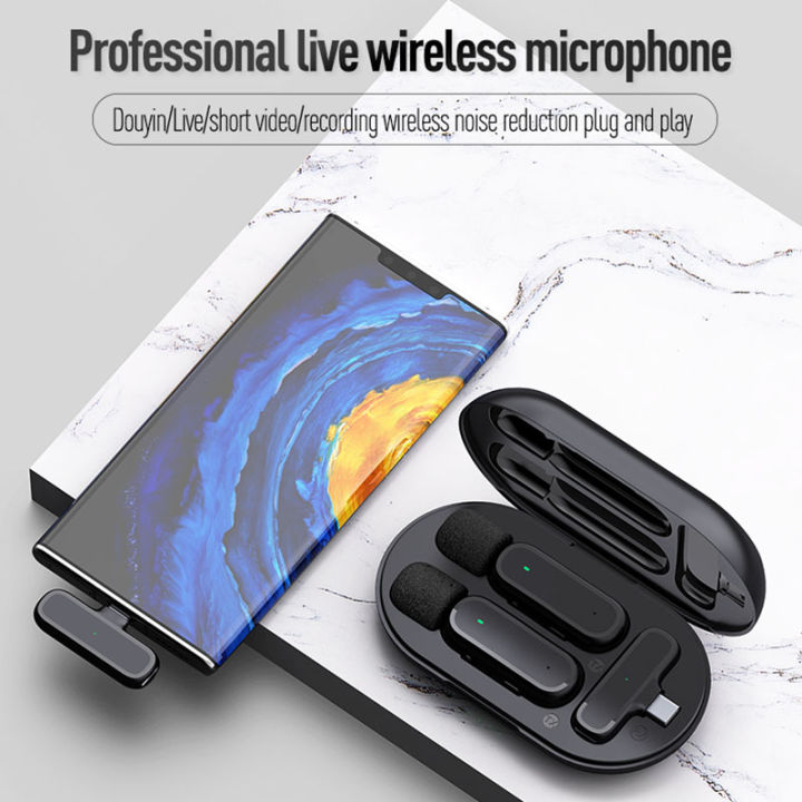 Original%20Wireless%20Lavalier%20Microphone%20For%20iPhone%2015%2014%2013%2012%20Android%20With%20Charger%20Box%20Portable%20Noise%20Reduction%20Video%20Record%20Mini%20-%20Image%205