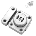 Cabinet Door Latch Keyless Combination Lock Cabinet Mechanical 3-Digit Passcode Cabinet Lock for Kitchen Cabinet Easy to Use Silver. 