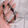 Chrome Hearts cross Y2K Splicing beaded chain Bracelet, Advanced sense bracelet for men and women. 
