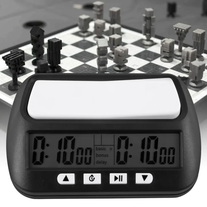 JAERBEE%202X%20Chess%20Clock,%20Digital%20Chess%20Timer%20&%20Game%20Timer,%203-In-1%20Multipurpose%20Portable%20Professional%20Clock%20Black%20-%20Image%202