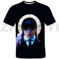 Funny TV Wednesday Addams 3D T-shirt I Hate Everything Graphic T Shirts Girls Oversized T Shirt Women Anime Tshirt Men Clothing. 