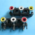 2Pcs Female Stereo Audio Video Socket 3 Positions AV RCA Socket Connector Panel Mount Adapter For Audio Video TV DVD Computer Speaker Cables.
