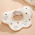 Pure Cotton Baby Saliva Napkin Male Baby Bib Pure Cotton Waterproof Saliva Napkin Newborn Rice Pocket Bib -1pcs. 