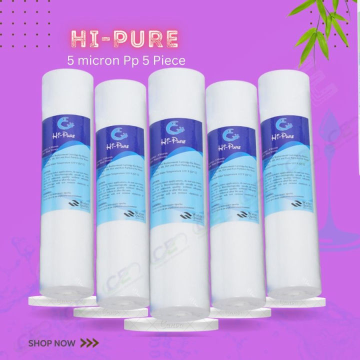 Hi Pure 5 Micron - 5 Pcs Pp Sediment Filter Cartridge - White