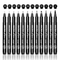 Superior Black Micro Fineliner Pens Set 16 Pcs Ultra Fine Tip Drawing & Writing Pens. 