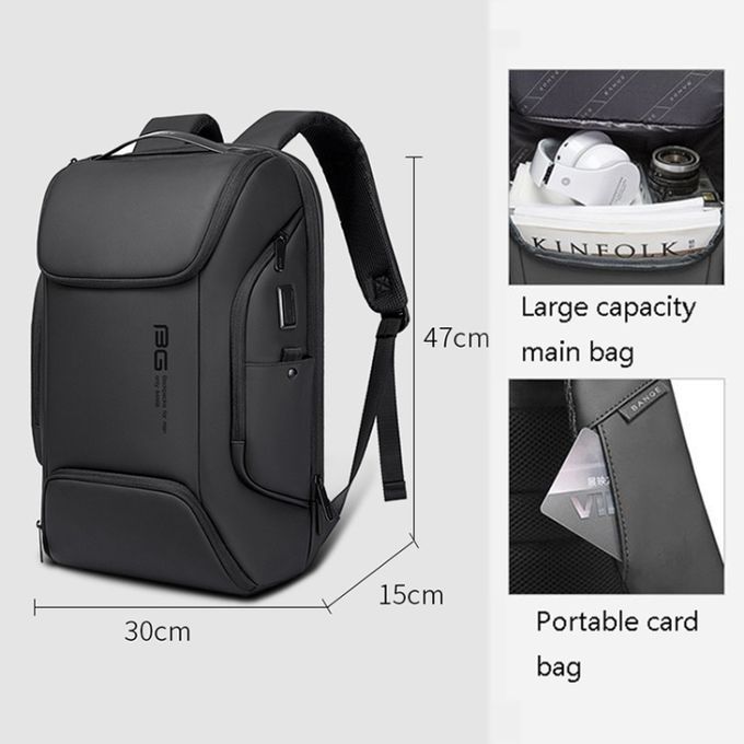 BANGE%20BG-7267%20Trendy%20Laptop%20Backpack%20Smart%20Stylish%20High-class%20Backpack%20For%20Business%20Travel%20Office%20School%20College-%20Black%20-%20Image%208