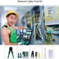 Network Cable Repair Tool Kit Set Rj45 Rj11 Cat6 Cable Tester Test Crimper Crimping Maintenance Stripper Tool Kit.