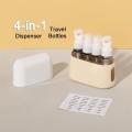 3/4-In-1 Travel Bottle Set TSA-Compliant Travel-Size Silicone Shampoo Bottles Portable Cosmetics Bottles for Vacation Toiletries Organizer Gym Goers Personal Care Business Trips. 