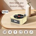 2024 New Retro Vinyl Wireless Bluetooth Speaker Alarm Clock Small Record Player Portable High-quality Audio Home Smart Stereo. 