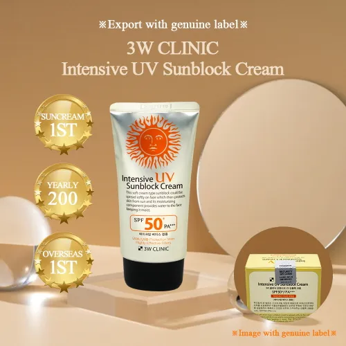 3W%20Clinic%20Intensive%20UV%20Sunblock%20Cream%20SPF50+%20PA+++%2070ml%20by%20Laiba%20Skin%20Care%20and%20Cosmetics%20Wholesale%20-%20Image%202