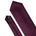 Red 100% Silk Novelty Tie Set 8.5cm Solid Woven Necktie Fashion Designers Barry.Wang Tie For Men Wedding Business LS-5028. 