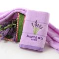 Couple Towel Cotton Simple Lavender Striped Print Face Towel.