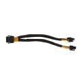 OUMERY 4 Pcs CPU 8 Pin Splitter ATX CPU 8 Pin Female to Dual 8(4+4) Pin Male EPS 12V for Motherboard Power Adapter Cable.