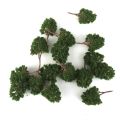 20pcs Model Tree 7.5cm Green, Train Railroad Architecture Diorama N Scale for DIY Crafts or Building Models. 