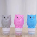 Travel Bottles for Liquids Leak Proof Silicone Cosmetic Travel Containers with Suction Cup for Shampoo Conditioner Toiletries Owl Shaped. 