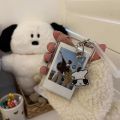 Xiaohongshu Same Style Pendant Acrylic Three-Inch Polaroid Photo Frame Girlfriend No Words Sweating Keychain Small Animal Couple Card Holder Birthday Gift. 