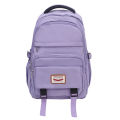 New middle and high school college students class school bag, large capacity, simple casual and versatile, solid color travel backpack for men and women.