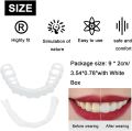 Silicone Upper/Lower False Teeth Perfect Laugh Veneers Dentures Paste Oral Hygiene Tools Teeth Instant Smile Teeth Cosmetic Lateil. 