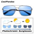 Square Photochromic Sunglasses Men Women Polarized Chameleon Glasses Sun Glasses Blue Yellow Day Night Vision Driving Eyewear. 