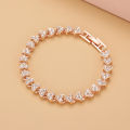 Rhinestone Bracelet Silver Fashion Roman Style Fashion Crystal Zircon Bracelets Cubic Zirconia Classic Tennis Bracelet for Gifts Women Jewelry Gifts. 