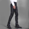 Thoshine Brand Spring Fall Men Leather Pants Slim Fit Pencil Pants Male Fashion PU Leather Trousers Motorcycle Pants Streetwear.