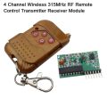 4Ch 4 Channel Rf Remote Controllers 4 Keys Tran-Smitter Rec-Eiver Module Four Channel For Arduino Electronics Circuitry & Parts - Solar Panel - solar charge controller. 