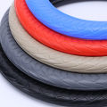 Flashworld silicone car steering handle wear-resistant anti-skid tire pattern four-season universal steering wheel cover cross-border. 