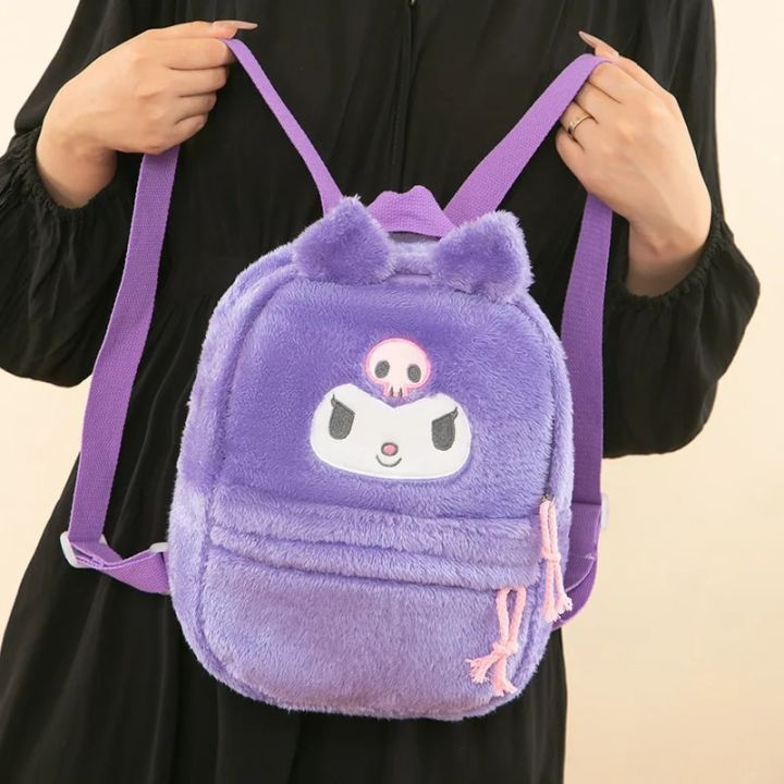 Sanrio%20Plush%20Backpack%20For%20Women%20Kawaii%20Hello%20Kitty%20Kuromi%20Mymelody%20Cinnamoroll%20Soft%20Schoolbag%20Cartoon%20Cute%20Girl%20Small%20Travel%20Bag%20-%20Image%202