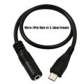 5pin Micro Usb Male 3.5mm Female Audio Cable Adapter 5p Mini Usb Male 3.5 Female Audio Line Connector Mini Micro Usb 3.5 Convert. 