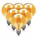 6 Pack G95 LED Bulb 2700K Vintage Retro Edison Filament Bulb E27. 
