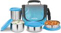 Milton Tasty 3 Stainless Steel Combo Lunch Box, 3 Containers (200 ml, 320 ml, 500 ml) and 1 Tumbler, 380 ml, Green | Leak proof | Easy to carry | Odour Proof | Food Grade | Easy to Clean. 