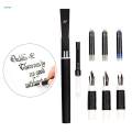 Calligraphy Pen Set, Plastic Pen Holders Handles Calligraphy Dip Pens with Nibs, Great for Comic/Calligraphy, Black. 