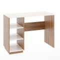FURNEASER Carren Engineered Wood Study Table, Computer, Laptop, WFH Office Desk with Storage, Large (Exotic Teak & White). 