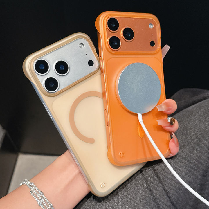 HOCE%20Frameless%20Matte%20Magnetic%20Phone%20Cases%20For%20iPhone%2011%2012%2013%2014%2015%2016%2017%20Pro%20Max%2014%2015%2016%20Plus%20MagSafe%20Case%20Hard%20PC%20Translucent%20Back%20Cover%20-%20Image%206