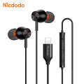 MCDODO HP-3480 Lightning Jack MDD HiFi Stereo Wired Headphone iPhone Earphone With Mic And Volume Control For iPhone 15 14 Pro Max. 