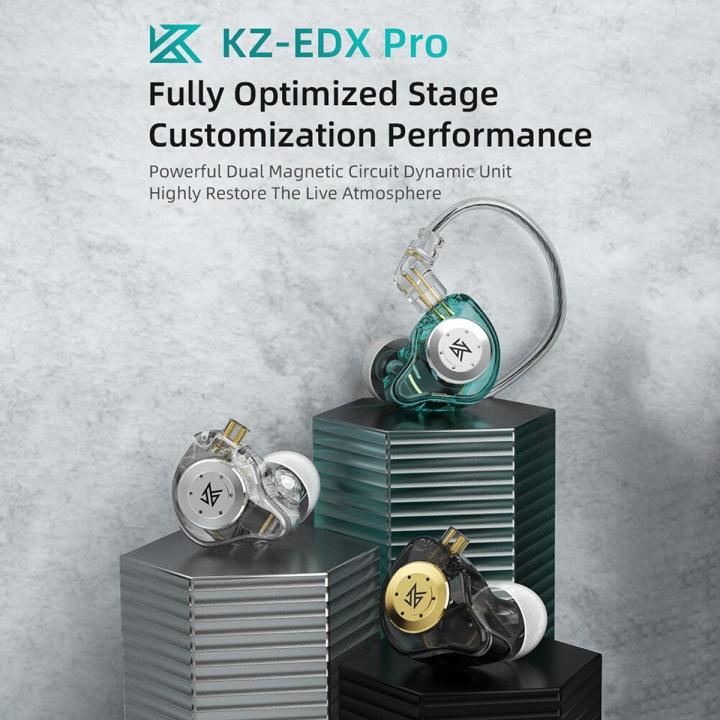 KZ EDX Pro EDC HIFI Bass Earphones Magnetic Dynamic Sport Running 3.5mm Wired In Ear Headphones Stereo Noise Cancelling With Mic - Headphone
