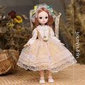 GROVERT Princess Toy 30CM Movable Joint Doll Plastic Safety Girl Dress Up Toys Cute Baby Doll Girl. 