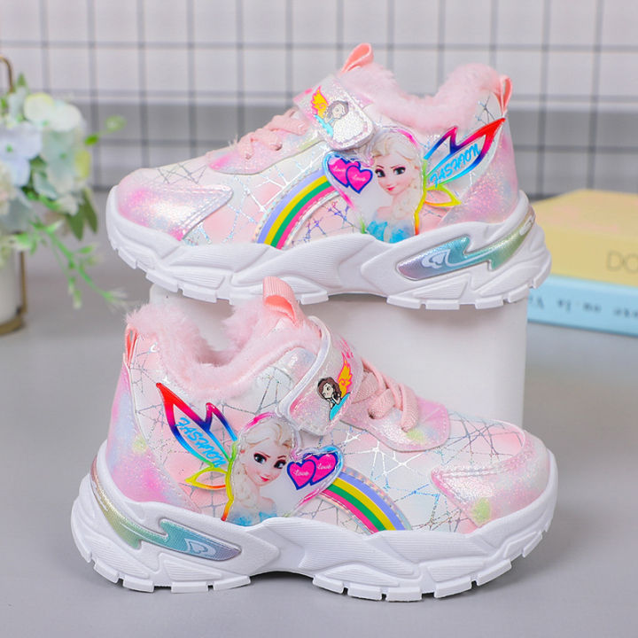 Girls' Shoes Fall/Winter 2022 New Leather Fleece Warm Shoes