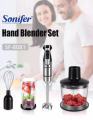 Sonifer SF-8081 professional home stainless steel fast electric 3 in 1 multifunction chopper whisk immersion hand blender set. 