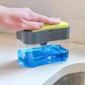 2 In 1 Kitchen Liquid Soap Pump / Dish Liquid Pump / Kitchen Cleaner Tool / Dish Soap And Sponge / Dish washer / Dispenser Sponge Holder Press Countertop Rack With Sponge Holder.