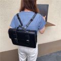 Korean Preppy Style Student School Bag Pu Leather Female Messenger Bags Vintage Multifunctional Women Shoulder Bag Ladies Totes.