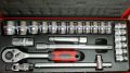 Made in France 24 Pcs 1/2 Inch Socket Wrench Set, Socket Set, Combination Socket Wrench Set With Box - FERA BRAND ( Same As Picture). 
