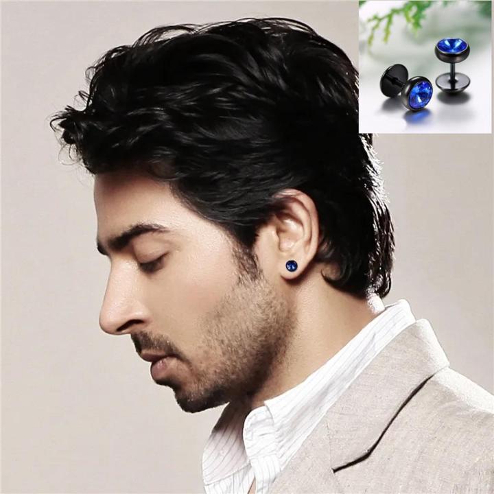 Stylish Blue Stone Earring For man & Women