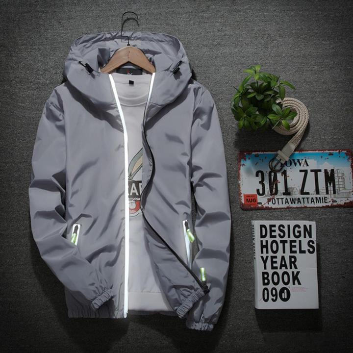 Popular%20Men%20Coat%20Super%20Thin%20Hoodie%20Jacket%20Reflective%20Zipper%20Hood%20Elastic%20Cuff%20Coat%20Anti%20Sun%20-%20Image%203
