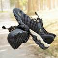 Men's Sneakers, Men Outdoor Shoes, Mesh Nonslip Breathable, Mountain Fashion Men Hiking Shoes, Male Footwear for Fitness Athletic, Walking Summer , Black, 40. 