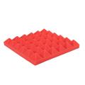 Charcoal Acoustic Foam Tiles Soundproofing Foam Panels Studio Sound Padding 2 x 10 x 10 Inch(Black+Red). 