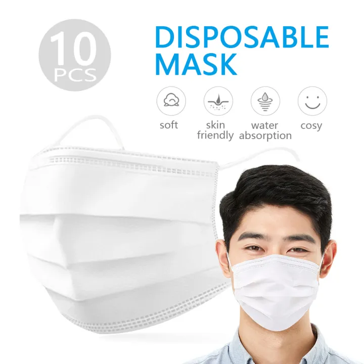 %5B10PCS%5DMask%20Earloop%20Mask%203-Layer%20Masks%20Protective%20Respirator%20Non-woven%20Fabric%20against%20Droplet%20Dust%20Particles%20Pollution%20-%20Image%203