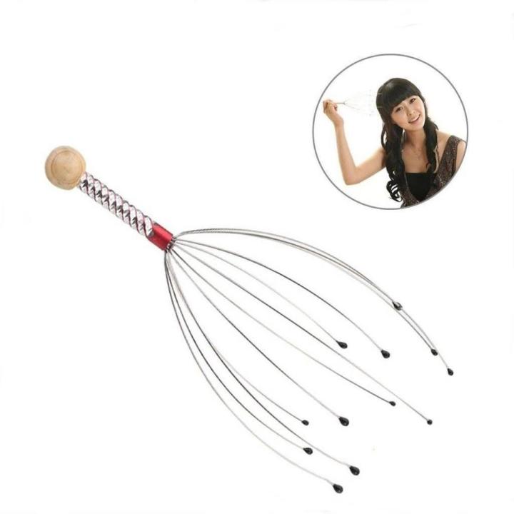 Stainless Steel Octopus Scalp Hair Stimulator Stress Relief Relax Head